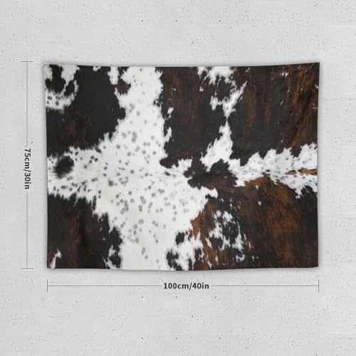 DDCBNS Abstract Cow Skin Tapestry,White Black Brown Cowhide Fur Print Wall Hanging,Farm Animal Skin Wall Hanging Tapestry Wall Art Home Décor for Bedroom Living Room Dorm Wall Décor 40" x 30" - color: Animal Skin_10, size: 40"L x 30"W