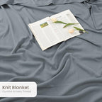 Utopia Bedding Knit Blanket Queen Size (90x90 Inches, Grey) Soft Lightweight Jersey Breathable Sweatshirt Blanket for Bed,Couch & Sofa - color: Grey, size: Queen