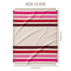 Rosewood Trail Striped Afghan Throw Blanket | Thick & Cozy | Cotton USA Made (73x48) - color: Rosewood Trail