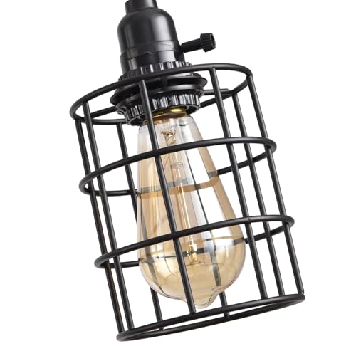 3-Light Hanging Light with Plug in Cord,Plug in Pendant Light 22ft Hemp Rope Pendant Lighting Vintage 3-Light Hanging Lamp Fixtures for Kitchen Island Living Room Bedroom - color: 3 Light 12CM Cage
