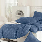 JELLYMONI Pillowcases Standard Size Blue 2 Pack Boho Plaid Bed Pillow Covers 20x26in Polyester Envelope Pillow Shams Tufted Bohemian Textured (Pillows are not Included) - color: 05 - Blue - Grid, size: 26" x 20" (Pack of 2)