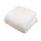 JOOJA Cream White Fuzzy Knitted Blanket, Soft Lightweight Plush Queen Size for Bed, Cozy Nights (90x90) - color: Cream, size: 90x90