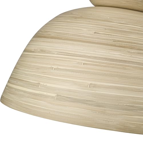 ML Lighting | Jaycen Collection | 48001-MB | 1 Light Pendant in Matte Black Finish with Nature Bamboo Nature Shade | Perfect for Kitchens, Dining Rooms, Living Rooms, Entryways, Hallways - color: Matte Black