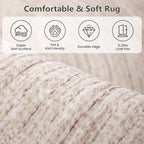 Asrug Imitation Jute Low Pile Round Rug Area Rug Washable Non-Slip Circle Rug Soft Plush Touch Circle Rugs Round for Kitchen Bathroom Living Bedroom Nursery, Carpet 3ft /36 inch/91 cm Khaki - color: Khaki, size: 3ft