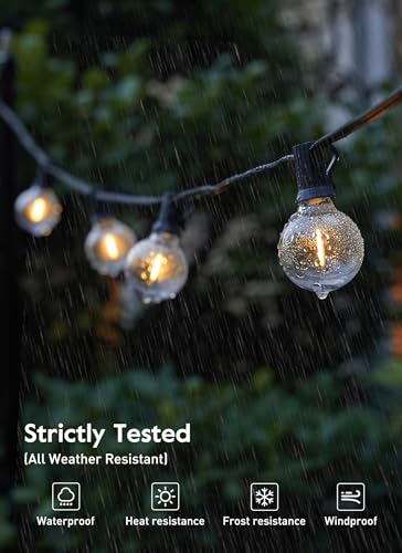 Brightown G40 Led Replacement Light Bulbs, 1W Shatterproof Globe Plastic Bulb Fits E12 or C7 Candelabra Screw Base, 1.5 Inch Dimmable Light Bulbs for Indoor Outdoor Patio Decor, Warm White, 50 Pack - color: Clear-led, size: 50 Pack