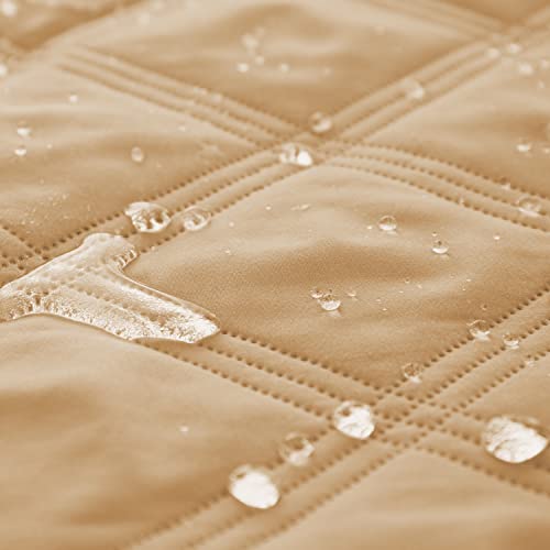 Ameritex Waterproof Dog Bed Cover Pet Blanket with Anti-Slip Back for Furniture Bed Couch Sofa - color: Sand, size: 30x53 Inch (Pack of 1)