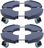W B D WEIBIDA 2 Pack Plant Roller with Wheels Heavy Duty 440 Pounds, Size-Adjustable Rolling Planter Base with Casters, Round Dolly Cart for Potted Plant, Trash Can and Tiered Planters