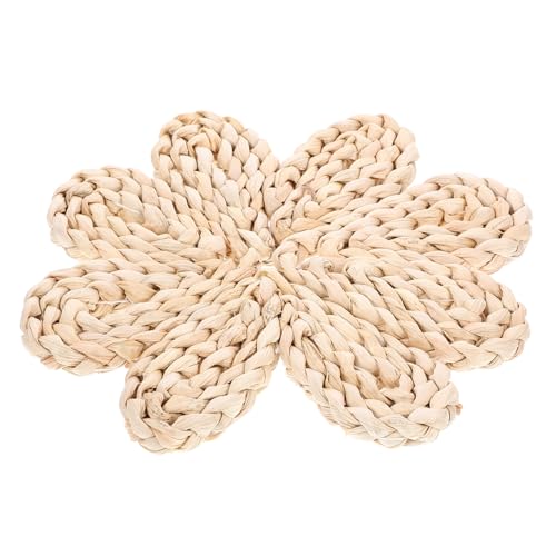 STOBAZA Woven Flower Wall Decor Boho Wall Basket Flower Shape Seagrass Woven Hanging Art for Farmhouse Bedroom Living Room Decoration