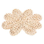 STOBAZA Woven Flower Wall Decor Boho Wall Basket Flower Shape Seagrass Woven Hanging Art for Farmhouse Bedroom Living Room Decoration