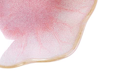 JAMEND CLXP 2PCS Lotus Leaf Shape Ring Holder Dish, Small Key Bowl, Ceramic Trinket Tray Jewelry Dish Organizing Necklace Earrings for Mom Friend Sister, All Jewelries Are NOT Included. Blue+Pink.… - color: Blue+Pink