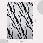 Zebra Printed Fleece Throw Blanket-Cozy Soft Lightweight Fuzzy Throw Blanket for Sofa, Couch, Bed & Chair,Black and Gray, 50" x 70" - color: Black and Gray