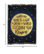 Pure Country Weavers There are Some Who Bring A Light So Great Blanket Moon and Stars - Sympathy Bereavement Gift Tapestry Throw Woven from Cotton - Made in the USA (72x54) - color: Light So Great Moon, size: 72" x 54"