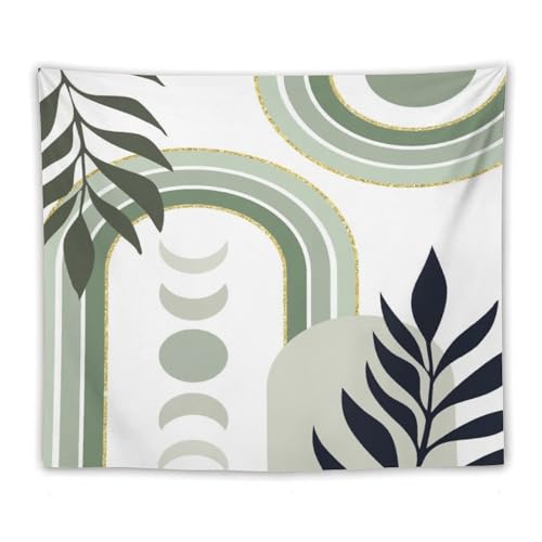 Boho Leaf Tapestries,Bohemian Mid Century Palm Tropical Leaf Abstract Modern Minimalism Wall Hanging Neutral Home Decor Art for Living Room Bedroom Dorm 40"x30" - color: Boho Leaf-9, size: W40xL30in