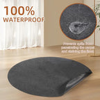 Waterproof Non-Slip Rug Pad, Round 8 Ft Carpet Pads for Large Area Rugs 1/8" Thick Felt Floor Protection Pad for All Floors and Finishes, Keep Rugs in Place and Provide Cushioning (8FT) - size: 8FT Round