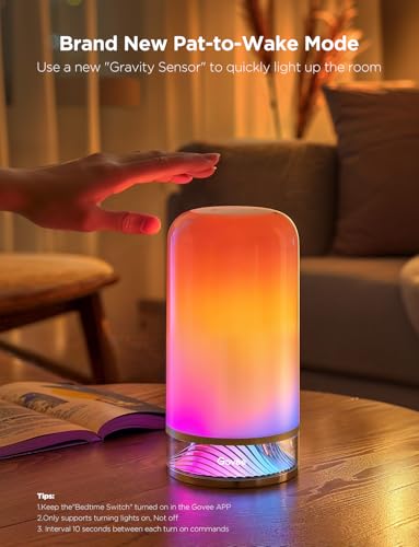Govee RGBIC Smart Table Lamp 2, Touch Bedside Small Table Lamp Compatible with SmartThings, Matter, Alexa, Desk Lamp with 64 Scene Modes, Nightstand Lamp for Bedroom Living Room Night Light(Corded)