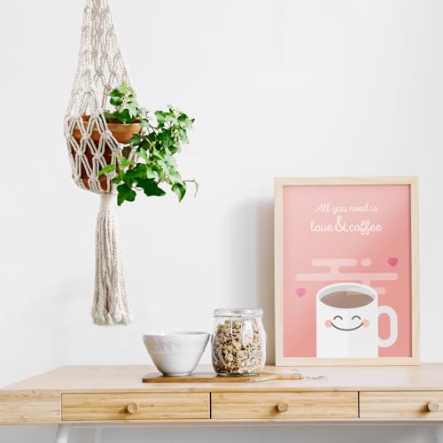 Modern Minimalist Bohemian Style Hanging Planters Plant Net Pocket Hand Woven Hanging Basket Holder Tapestry Flower Basket with Exquisite Tassel Indoor Balcony Decoration (Net) - size: Net