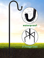 Ottsuls Shepherd-Hooks Adjustable for Bird-Feeder Lantern Plant-Hook Garden-Stake - Plant Stand Hanger for Outdoor Flower Basket, Bird Feeder Hanger Weddings Decor - size: 76 INCH, style: A-2 Pack