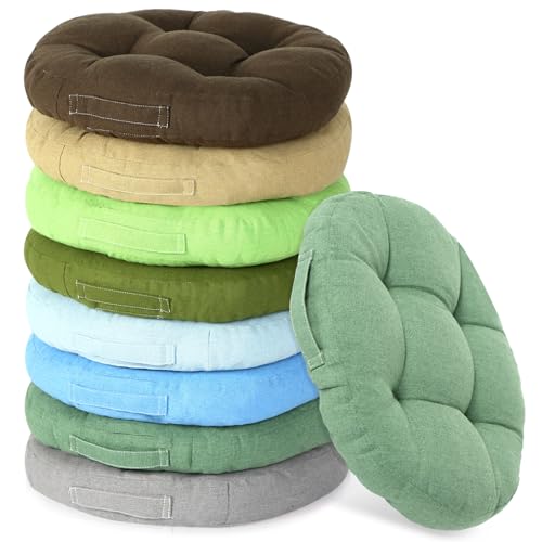 Gerrii 8 Pieces Floor Cushions for Kids Classroom Flexible Floor Seating Cushions Floor Pillows for Home School Kindergarten Daycare Nursery(Dark Color,Round) - color: Dark Color, style: Round