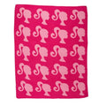 Franco Collectibles Barbie Adult Bedding Soft Cozy Chic Dream Lux Intarsia Knit Throw Blanket, 50 in x 60 in, (Officially Licensed Product) - color: Barbie, size: 50 in x 60 in