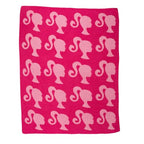 Franco Collectibles Barbie Adult Bedding Soft Cozy Chic Dream Lux Intarsia Knit Throw Blanket, 50 in x 60 in, (Officially Licensed Product) - color: Barbie, size: 50 in x 60 in