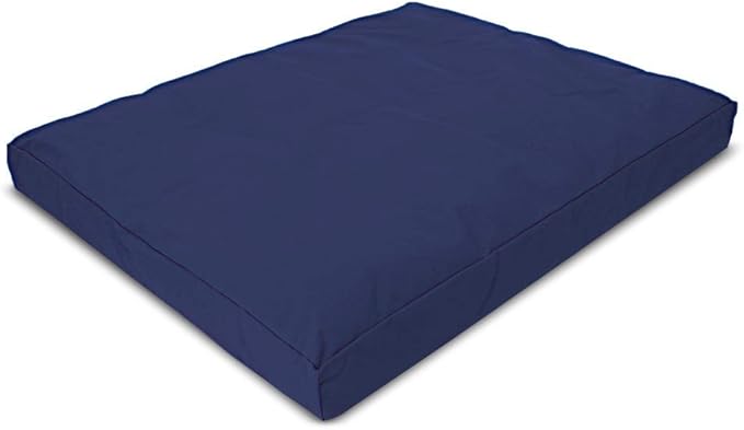 Zabuton Meditation Cushion for Workout - Supportive Yoga Floor Seat Cushion for Comfort & Posture Support - Natural Washable Cotton Fill kneeling Pad - Made in USA - Premium 32x26x3, Navy