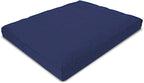 Zabuton Meditation Cushion for Workout - Supportive Yoga Floor Seat Cushion for Comfort & Posture Support - Natural Washable Cotton Fill kneeling Pad - Made in USA - Premium 32x26x3, Navy