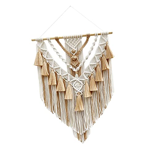 Bohemian Fringe Tassels Tapestry Wall Hanging Ornament Wedding Background Home Elegant Decoration Creative Gifts (Khaki) - color: Khaki