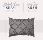 Elegant Comfort 2-Pack Sham Set Pinch Pleat Design, 1500 Premium Hotel Quality Microfiber, Stylish Design-Easy Care, Wrinkle and Stain Resistant, 2-Piece Sham Set, Pleated Standard/Queen, Mint Green - color: Mint Green, size: 26" x 20" (Pack of 2)