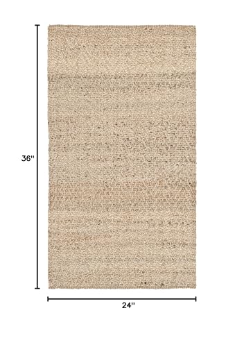 SAFAVIEH Natural Fiber Collection Accent Rug - 2' x 3', Natural, Handmade Farmhouse Fringe Jute, Ideal for High Traffic Areas in Entryway, Living Room, Bedroom (NF731A) - size: 2' x 3' (Rectangular)