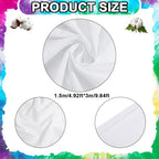 DELORIGIN White Cotton Tapestry for Tie Dyeing 118x59 Inch Large Blank Fabric Plain Backdrop Perimeter Stitching DIY Hanging Wall Tapestry for Bedroom Living Room Wall Art Decoration Indoors