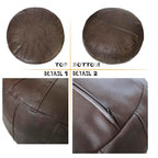 Thgonwid Unstuffed Moroccan Ottoman Pouf Cover, Ottoman Footstool Storage Solution, Bean Bag Chair, Foot Rest, Deep Coffee - color: Deep Coffee