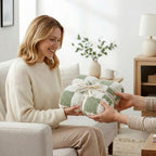 Snuggle Sac Sage Green Checkered Throw Blanket Faux Fur Knitted with Microfiber Yarn, Cozy Soft Warm Spring Blankets for Couch,Sofa,Bedroom,Sage Green Checker,50x60 inches - color: Green White, size: Throw(50"x60")