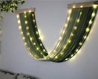Macrame Fairy Lights Battery Operated with Remote,Large Macrame Wall Hanging with 20ft 100 LED String Lights,Green Gradient Warm White Light for Living Room,Bedroom,Christmas,Holiday Deco - color: Green-Warm White