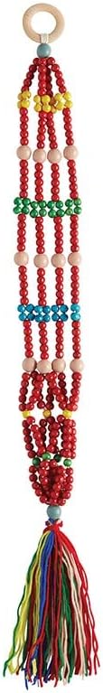 47th & Main Boho Macrame Plant Hanger | Wall Décor Hanging Flower Pot Holder, 31" L x 2" W, Red