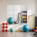 Ruomeng Home Gym Mirror Tiles - 12" x 16" x 12Pcs Frameless Full Length Wall Mirror Tiles Wall Mounted Mirror for Vanity Bedroom, Living Room - size: 16"x12"-12pcs