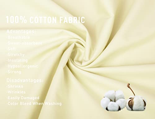 Sunflower Queen Pillowcases Set of 2, 100% Cotton Queen Pillow Cases 2, 20×30 inches Cream, Soft and Breathable - color: Cream, size: Queen (20"x30")