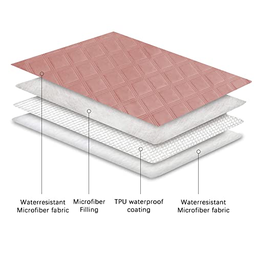 Ameritex Waterproof Dog Bed Cover Pet Blanket with Anti-Slip Back for Furniture Bed Couch Sofa - color: Lightpink, size: 30x53 Inch (Pack of 1)