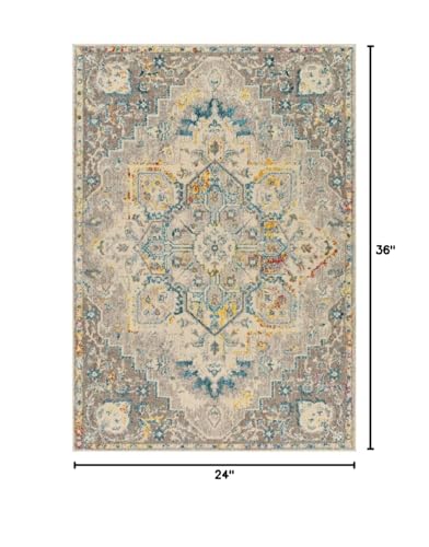 Oriental Distressed Brown 2x3 Boho Rug for Living Room Bedroom Diningroom Playroom Large Washabel Area Rugs Rustic Non Slip Thin Office Kitchen Indoor Outdoor Carpet Mat - color: K, size: 2x3ft