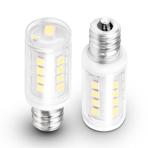 Dryer Light Bulb 120V 10W 25W 40W Equivalent WE05X20431 WP22002263 Appliance Bulb E12 Candelabra Base 2W 300lm 6000K Daylight White for Dryer Drum Water Ice Dispenser Refrigerators Bulb, 2 Pack - color: 6000k Daylight White, size: 2 Watt-Non-dimmable-2 Pa