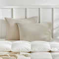 WARMDERN Waffle Weave Pillowcases King Size 2 Pack Pillow Cases Soft Microfiber Pillow Case Covers Set of 2 Boho Woven Textured Pillowcase with Envelope Closure(Khaki, King, 20x36 Inches) - color: Khaki-waffle Weave, size: 20" x 36" (Pack of 2)