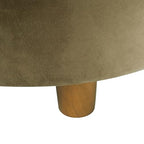 HomePop 28" Button Tufted Velvet Round Storage Ottoman - Light Sage Green Velvet - color: Light Sage Green Velvet