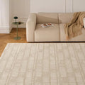 Revival Rugs Shell 8'x10' Area Rugs for Living Room Bedroom Dining Room - Washable, 100% Recycled, Oeko-TEX Certified, Modern, Medium Pile, Beige, Cream - color: Beige/Cream, size: 7'10" x 10' (Rectangular)