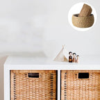 Woven Flowerpot Basket for Indoor Plants, Rattan Straw Plant Container with Natural Braided Design, Boho Style Planter for Succulents and Small Flower Pots