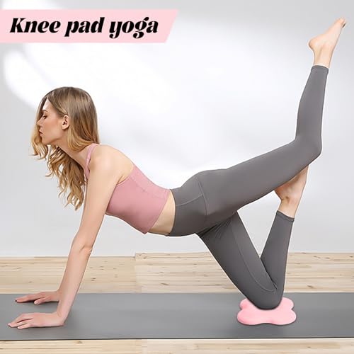 2 packs Yoga Knee Pad Mats Extra Thick for Knees Elbows Wrist Hands Head Foam Pilates Kneeling pad Yoga Knee Cushion Thick Exercise Pads for Knees Elbows Wrist Hands Head Foam Pilates Kneeling pad，Support Foam Pads for Women and Men - color: Pink