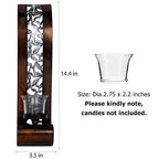 Shelving Solution Wall Sconce 14.4 x 3.5 Inch, with Tea Light Candle Holder Antique Bronze Style Metal Wall Art Decorations for Living Room, Bathroom, Dining Room and Office, Set of 2 - style: Style A