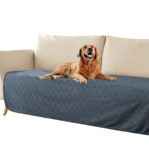fuguitex Waterproof Dog Blanket Bed Cover Dog Crystal Velvet Moroccan Fuzzy Cozy Plush Pet Blanket Throw Blanket for Couch Sofa - color: Blue+grey, size: 40x60 Inch (Pack of 1)