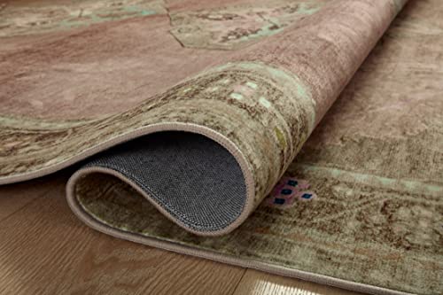 Loloi Magnolia Home by Joanna Gaines Sinclair Collection SIN-06 Clay/Tobacco 8'-6" x 11'-6", .25" Pile Height, Machine Washable, Area Rug - color: Clay / Tobacco, size: 8'6" x 11'6" (Rectangular)