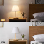 Small Lamp Shades Set of 2, 5.5" Top x 10" Bottom x 6.6" High, Small White Lamp Shades for Table Lamps, Fabric Lampshade Replacement for Bedside Lamp, Wall Sconces, Spider, Clip on Adapters Included - color: White