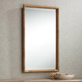 Uttermost Kampar Antiqued Gold and Rattan 23" x 36" Vanity Mirror