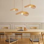 Rattan Hanging Lamp Boho Pendant Light Fixture Modern Style Hanging Light Bohia Natural Bamboo Handmade Hanging Lighting Set of 3 - size: 14"+19.7"+23.6"-3pcs